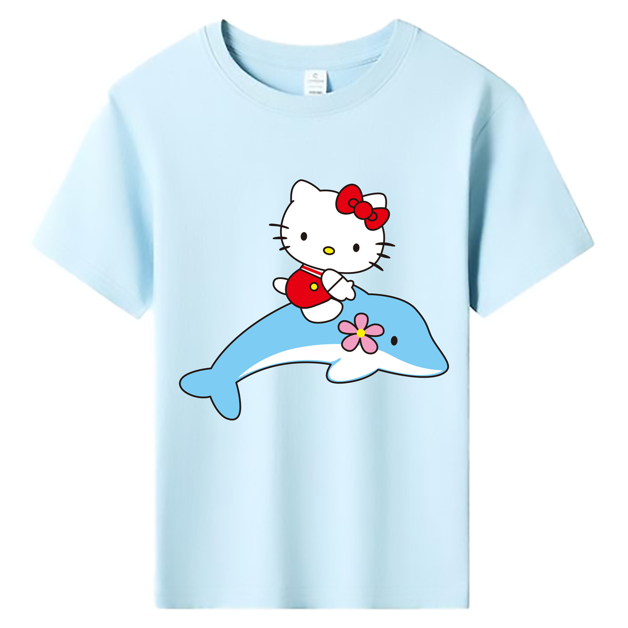 （画像用） Hello Kitty ハローキティ 綿100％キッズTシャツ（フロントプリント）
